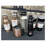 (7) New Vacuum Insulated Mugs/Water Bottles