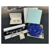 (5) Vintage Jewelry Including Sterling Bracelet