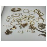 Selection of Gold Tone Jewelry