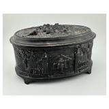 Victorian Style Silver Plate Jewelry Box