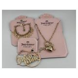 (3) New Juicy Couture Necklace, Earrings, Bracelet