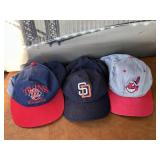 (3) Vintage Sports Caps - Cleveland Indians