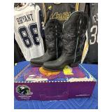 Justin Boots Black Buffalo Size 10.5