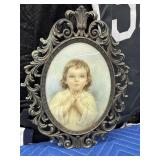 Vintage/Antique Curved Glass Portrait