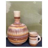 Vintage Mexican Fold Art Clay Pottery
