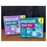 Two Maxwell DVD-RW 3Packs