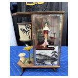 Vintage Diorama Geisha Lamp Made In Japan