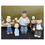 1989 Popeye Ceramic Sculpture Set