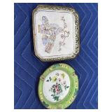 Vintge Porcelain Plated Ashtrays