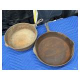 Two Vintage Cast Iron Pans
