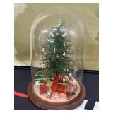 Christmas Tree Diorama in Glass Dome