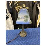 Painted Glass Lamp Shade Desk Lamp