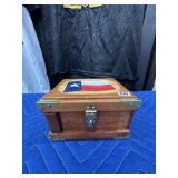Vintage Texas Themed Carved Wood Box