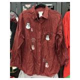 Vintage Bobbie Brooks Snowman Button Up