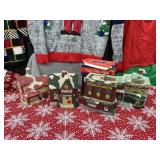 (4) Lighted Ceramic Christmas Village