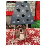 Hand Painted Mason Jar Christmas lamp