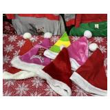 (6) Christmas Santa Hats