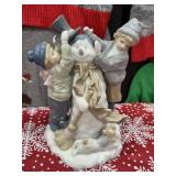 Vintage Ceramic Snowman Sculpture