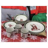 Vintage Stoneware Christmas Dishes