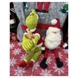 Santa and The Grinch Plush