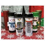 (6) Christmas Tins