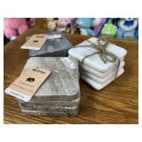 (3) New Sets of Marble Coasters
