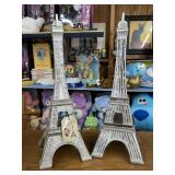 (2) New Eiffel Tower Decorative Towers