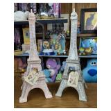 (2) New Eiffel Tower Decorative Towers