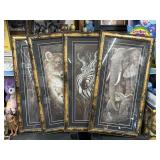 (4) Ruane Manning Framed Animal Prints