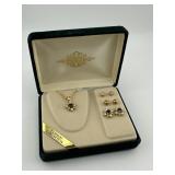 NOS Gold Tone Fashion Collection White