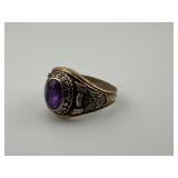 Vintage 1980 10K Gold Class Ring Size 7.5