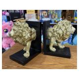 Decorative Gold Lion Bookends