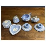 (7) Selection of Wedgwood Blue Jasperware
