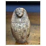 Vintage Carved Egyptian Canopic Jar