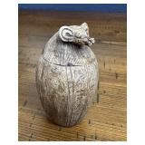 Vintage Carved Egyptian Canopic Jar