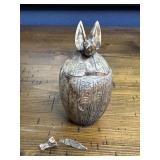 Vintage Carved Egyptian Canopic Jar