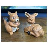 Vintage Forrest Annimals Ceramic Sculptures