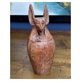 Vintage Carved Egyptian Canopic Jar