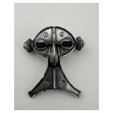 Traditional Baltic Owl Sterling Silver Brooch