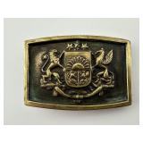 Vintage Brass Relief Coat of Arms of Latvia