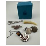 Vintage Tie Pins, Cuff Links, Pins and More