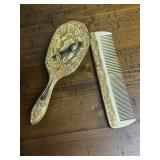 Vintage Vanity Hair Brush and Comb Set