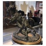 "The Big Fear" Bronze Sculpture by Skip Glomb