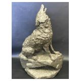 Plaster Wolf Sculpture