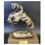 Small Frederick Remington Rattle Snake Sculpture