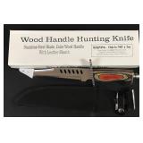 Wood Handled Hunting Knife NOS