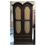 Vintage Two Door Hutch with Drawers