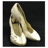 Autographed shoes worn by Liza Minelli
