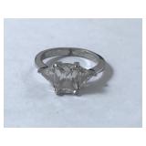 Sterling Silver and white Stone Ring