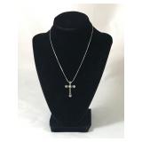Sterling Silver Marcasite Cross Pendant on